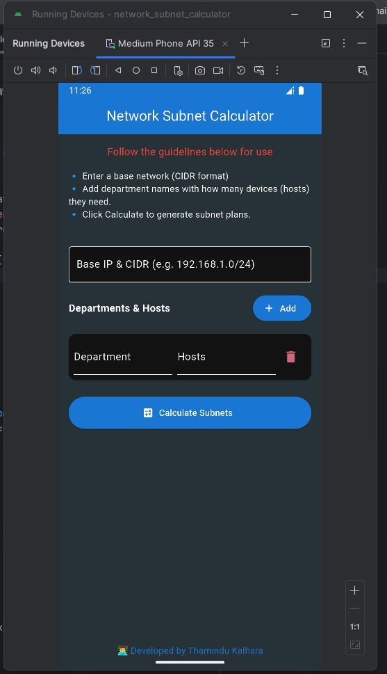 Network Subnet Calculator App